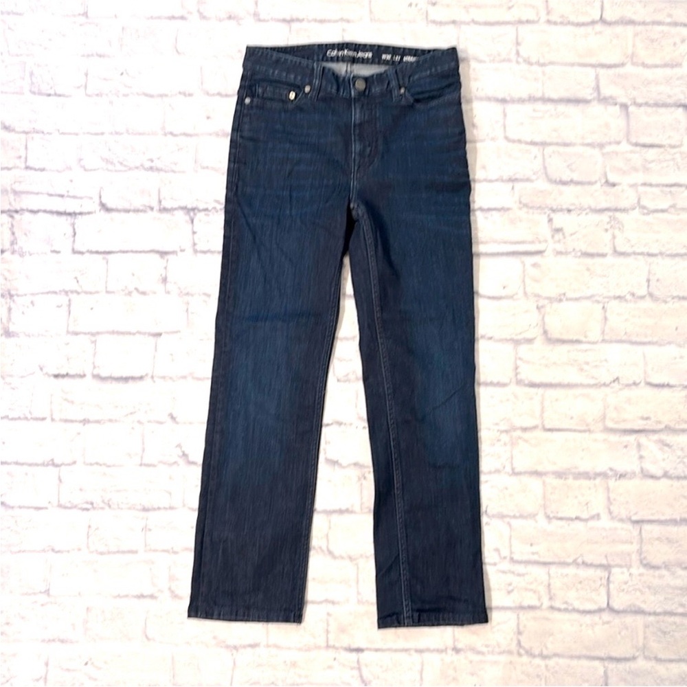 Calvin Klein Straight Leg Dark Wash Blue Denim Jeans Men’s Size 30 X 28